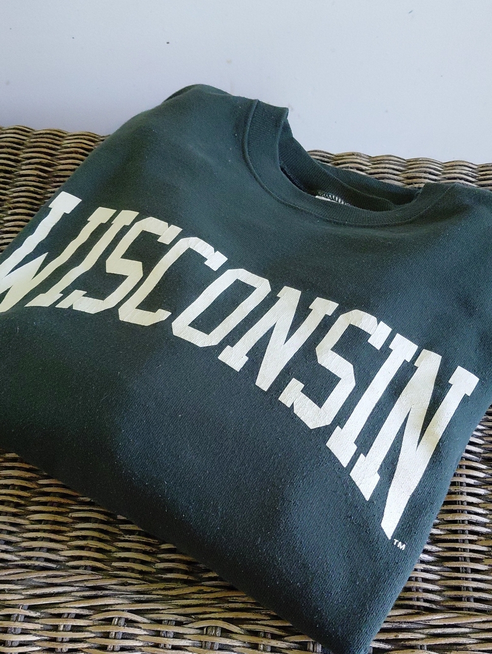 Vintage Champion 'Wisconsin' Crewneck Sweatshirt - Picture 1 of 11